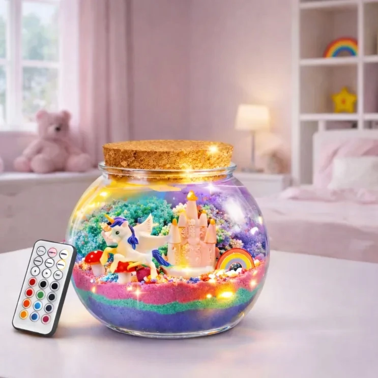 Lean Toys Vienaragio terariumo rinkinys su LED lempa ir nuotolinio valdymo pultu