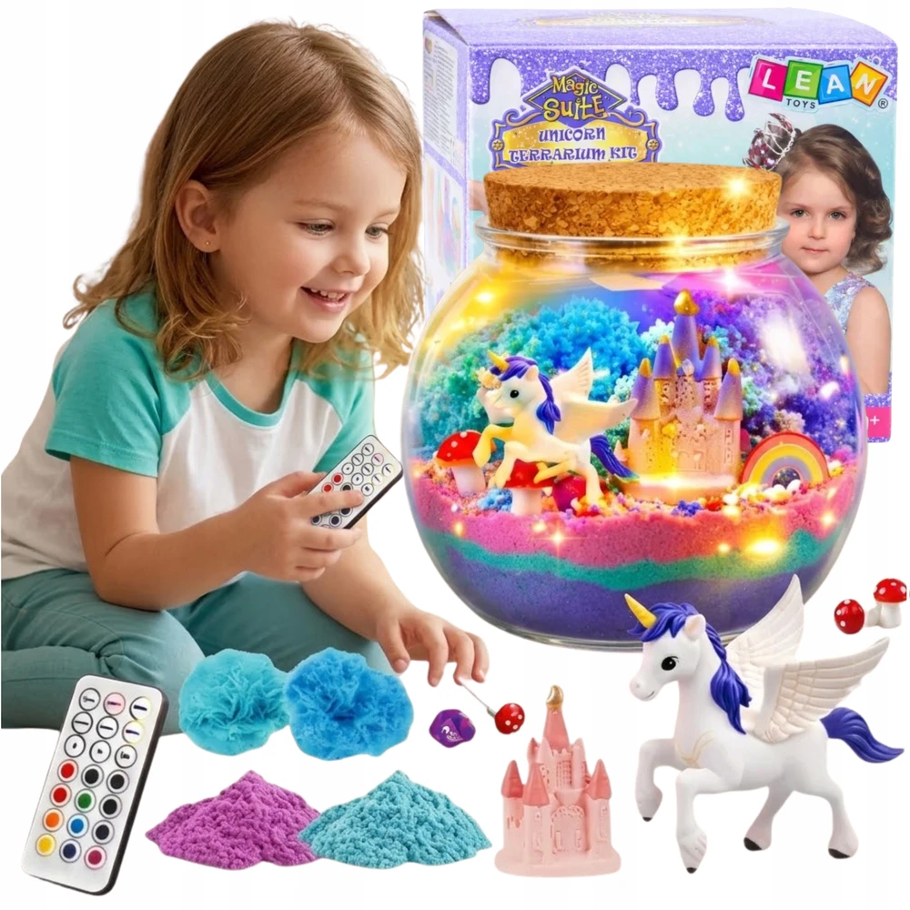 Lean Toys Vienaragio terariumo rinkinys su LED lempa ir nuotolinio valdymo pultu