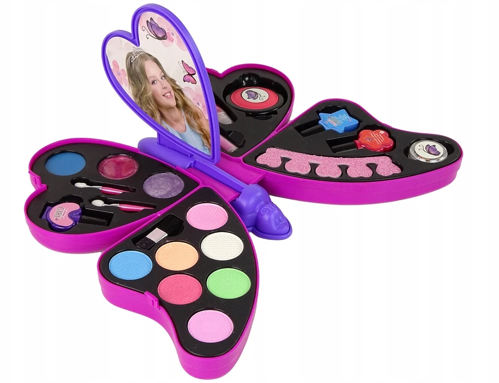Lean Toys Makiažo ir nagų priežiūros rinkinys vaikams Drugelis LeanToys, 1 vnt.