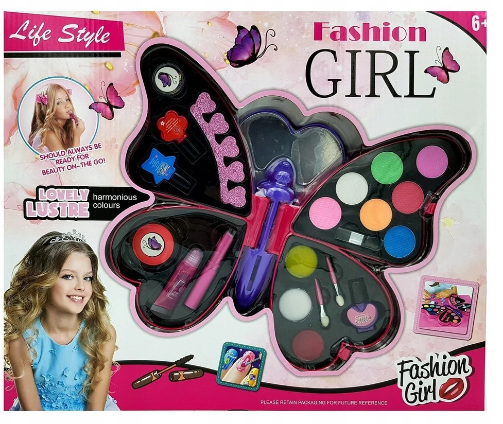 Lean Toys Makiažo ir nagų priežiūros rinkinys vaikams Drugelis LeanToys, 1 vnt.