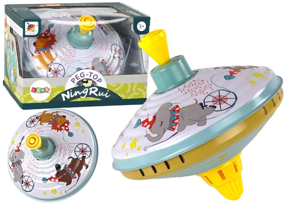 Lean Toys METALAS VERTI GYVŪNUS DIDELIS besisukantis klasikinis NELAIKUS žaislas