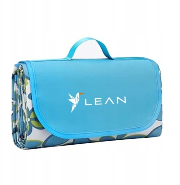 Lean Toys Pikniko paplūdimio pledas sulankstomas kempingo kilimėlis LEAN 150x200cm neperšlampami raštai