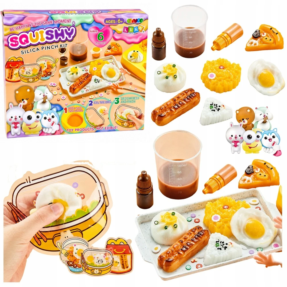 Lean Toys Kūrybinis „Squishy“ rinkinys pusryčių formoms
