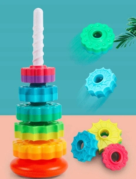 Dėlionė Lean Toys Sukamoji piramidės formos rūšiuoklė 36cm