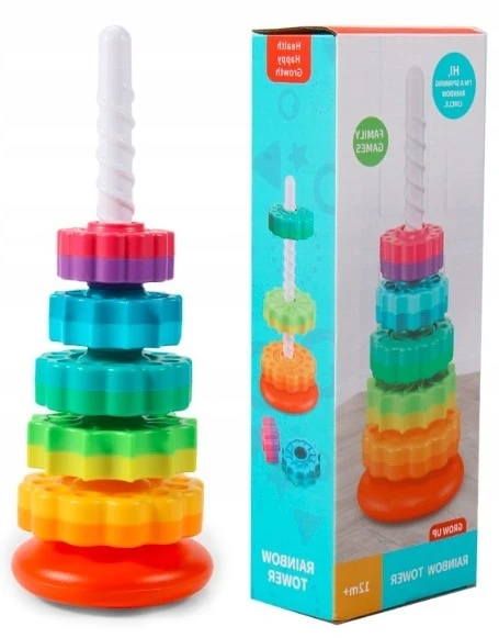 Dėlionė Lean Toys Sukamoji piramidės formos rūšiuoklė 36cm