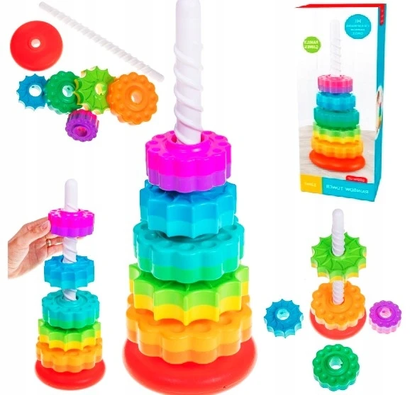 Dėlionė Lean Toys Sukamoji piramidės formos rūšiuoklė 36cm