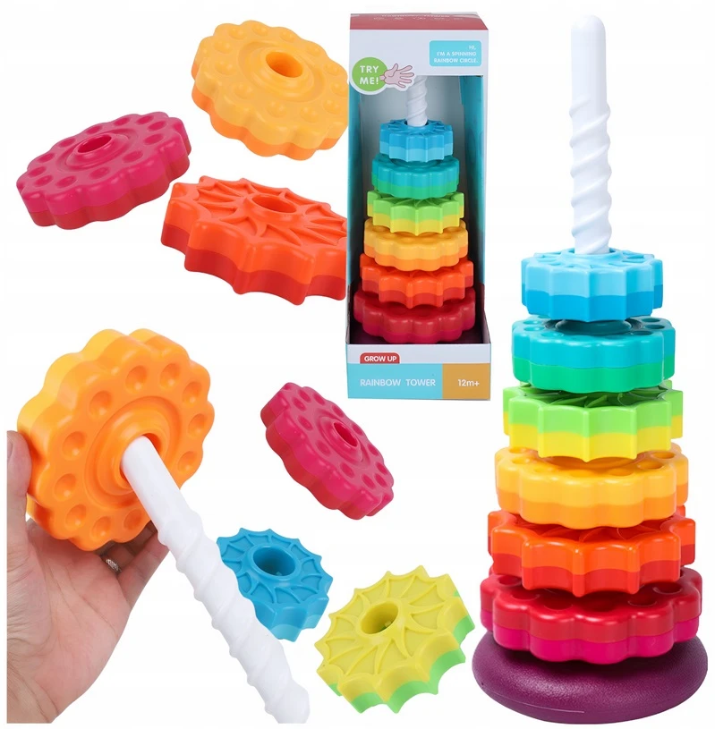 Dėlionė Lean Toys Sukamoji piramidės formos rūšiuoklė 36cm