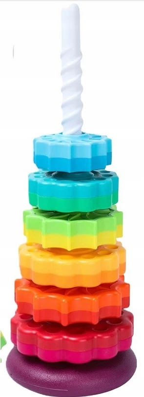 Dėlionė Lean Toys Sukamoji piramidės formos rūšiuoklė 36cm