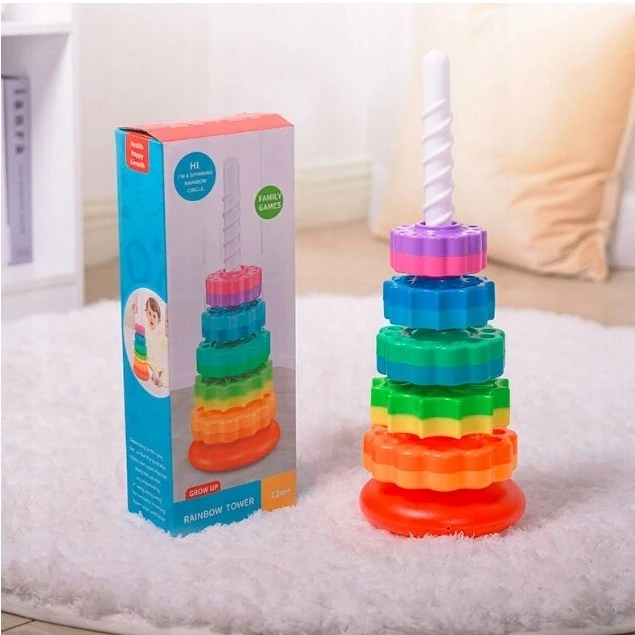Dėlionė Lean Toys Sukamoji piramidės formos rūšiuoklė 36cm