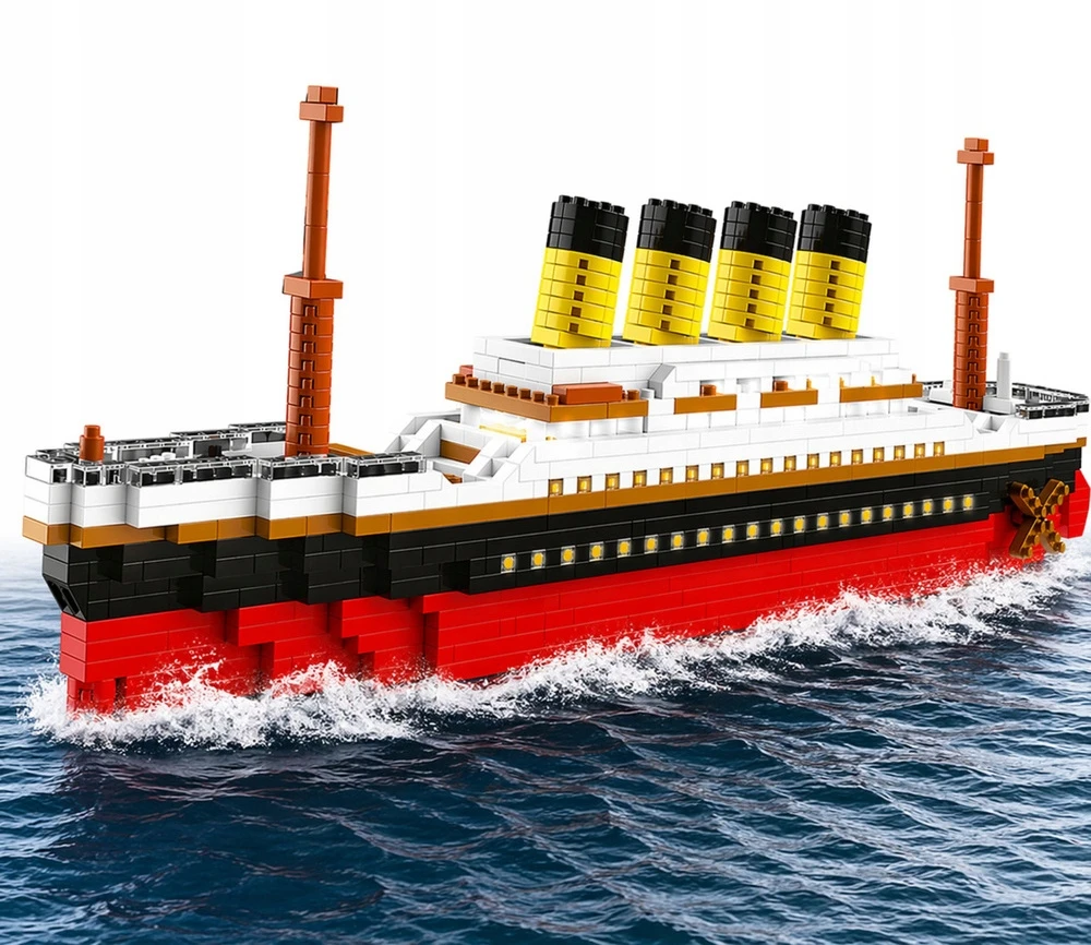 Lean Toys TITANIKO LAIVO KONSTRUKCIJOS BLOKAI 3327 ELEMENTAI DIDELIS MODELIS