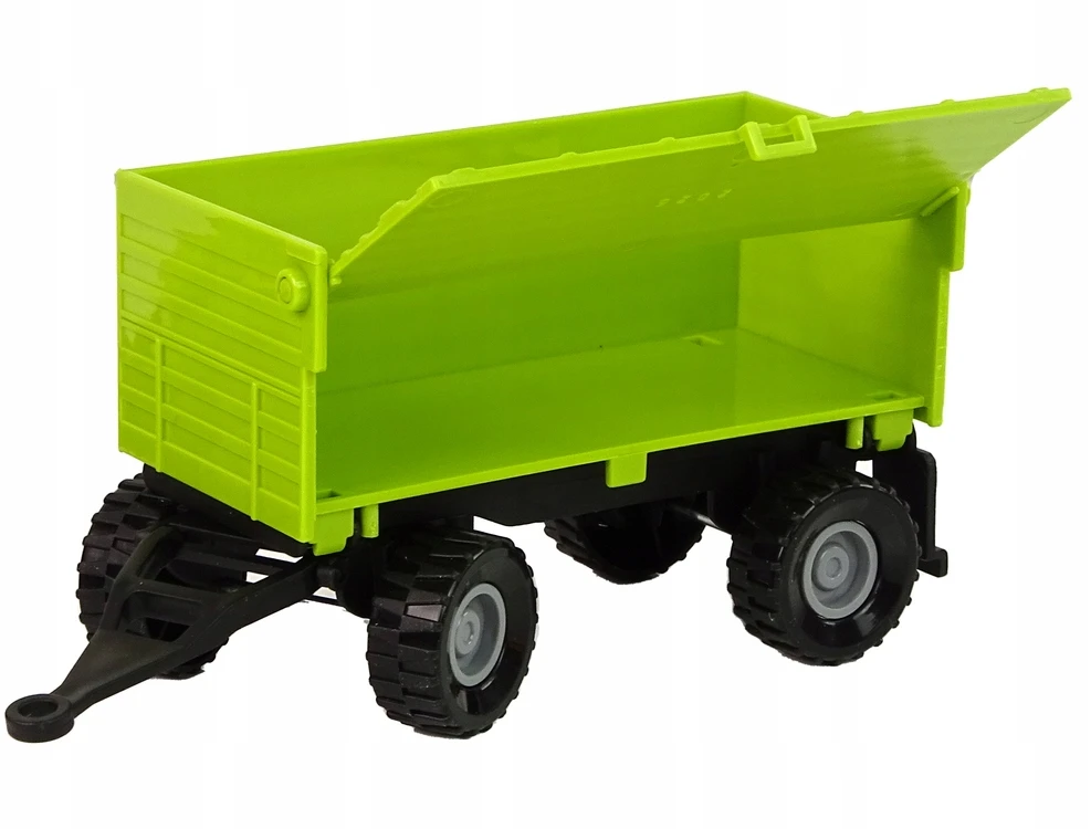 Lean Toys TRAKTORIUS SU PRIEKABA, nuimamas, atsidaro KAIP TIKRAS SKAMBAS žalias ūkis
