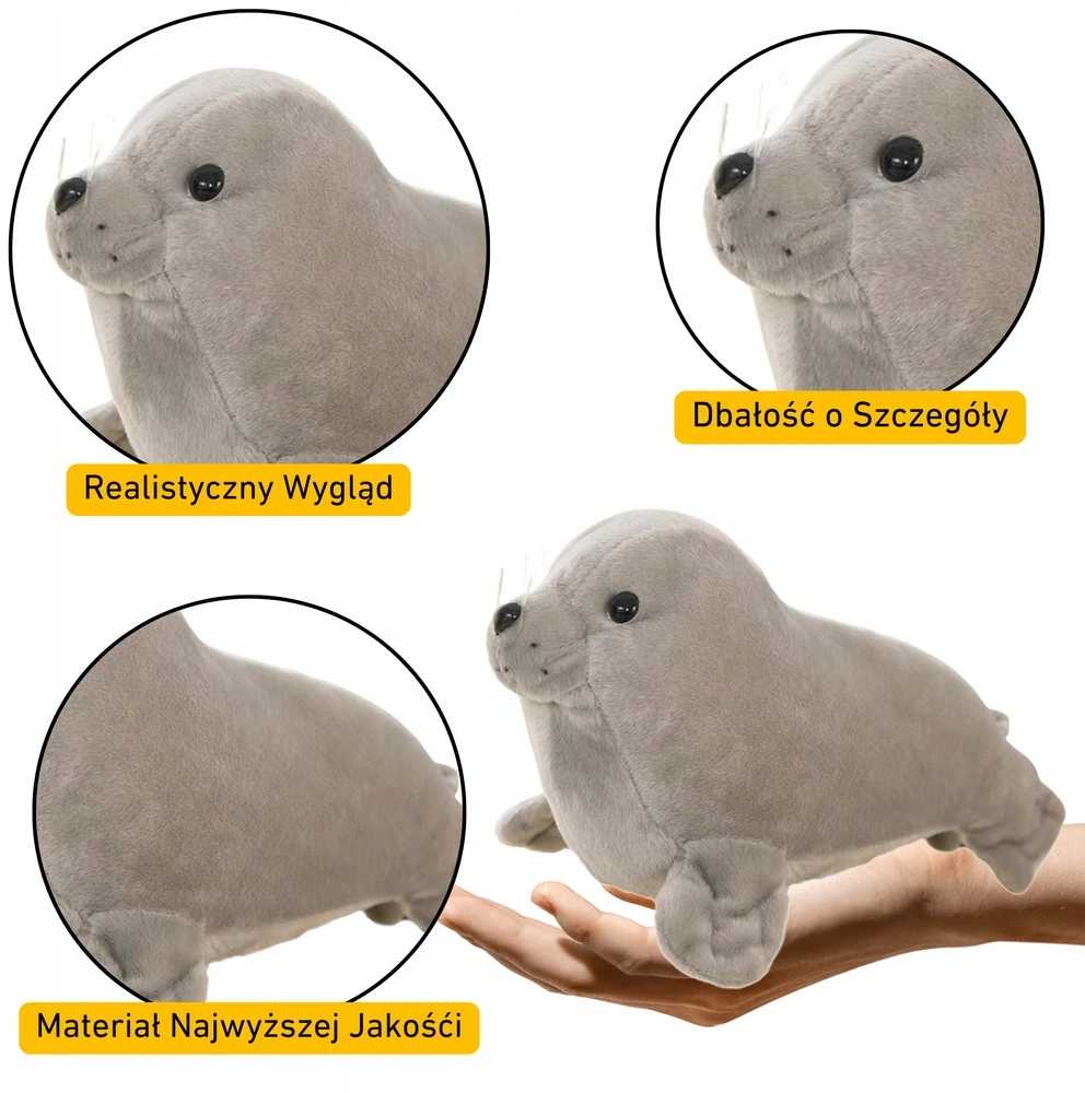 Lean Toys Pliušinis Pilkas Ruonis, 20 cm