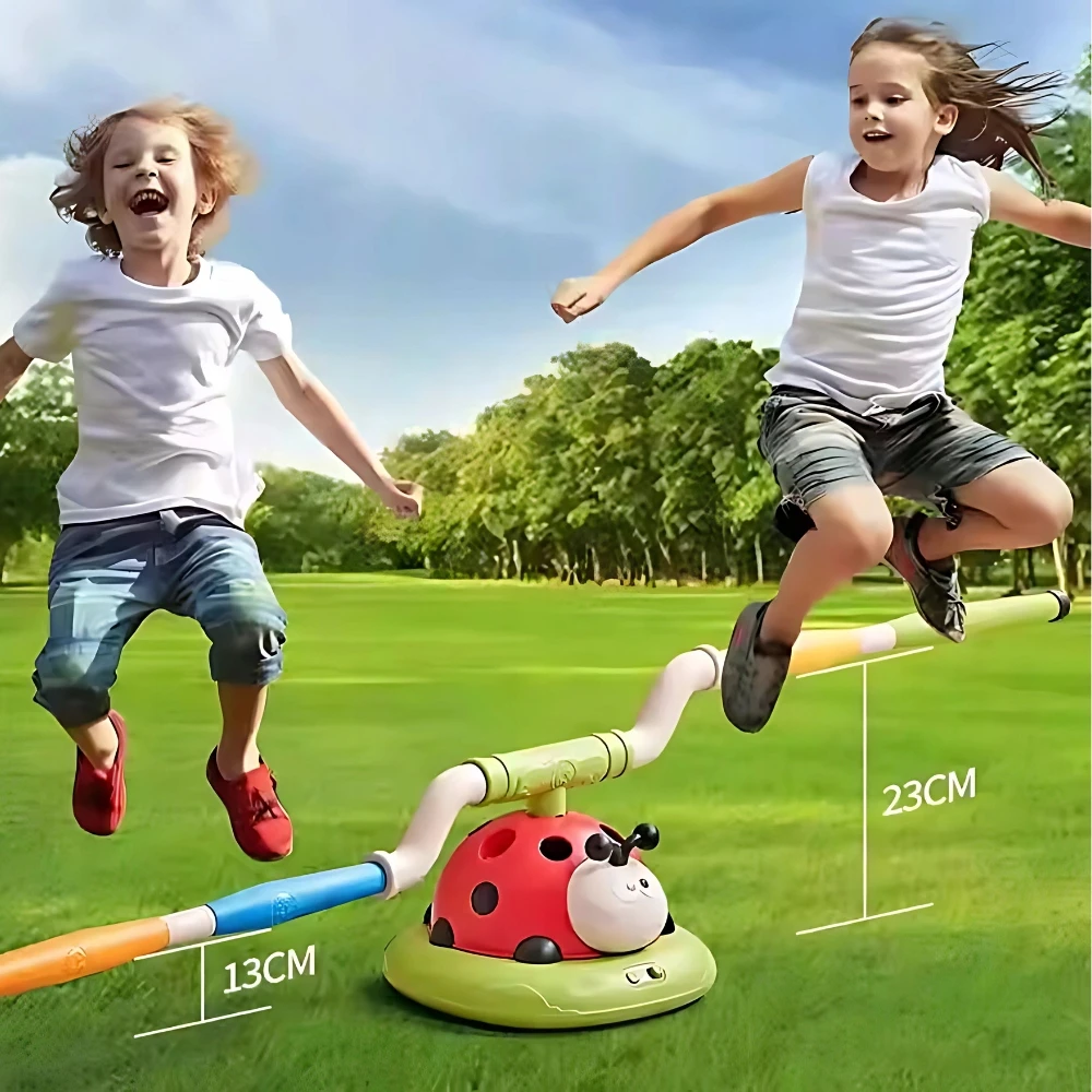 Lean Toys Žaislas boružėlė 3in1 su šokdyne, Taikiniu ir Raketų Paleidimo Funkcija
