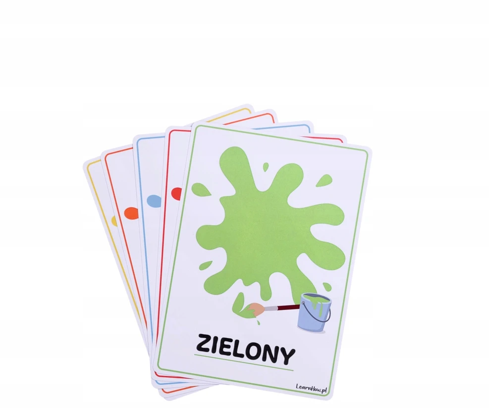 Learnhow LAKOMOSIOS LENTOS VAIKAMS – SPALVOS (11 kortelių) – DIDELIS A4 – Sužinok, kaip