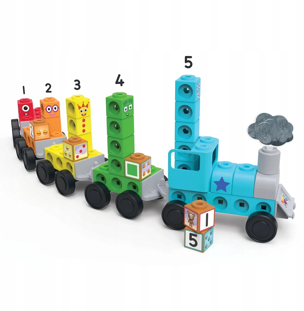 Learning Resources - Rinkinys aktywności MathLink su kostkami Numberblocks - Pociąg pośpieszny