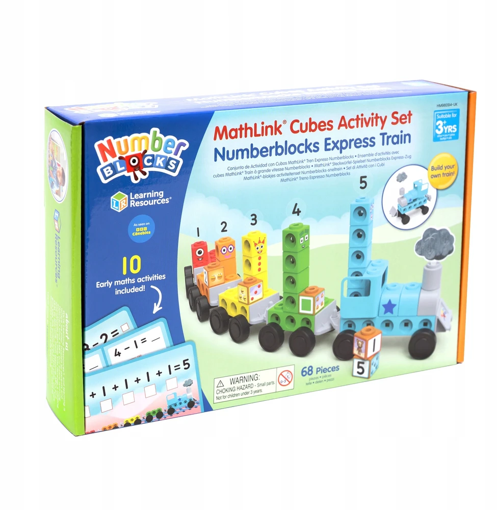 Learning Resources - Rinkinys aktywności MathLink su kostkami Numberblocks - Pociąg pośpieszny