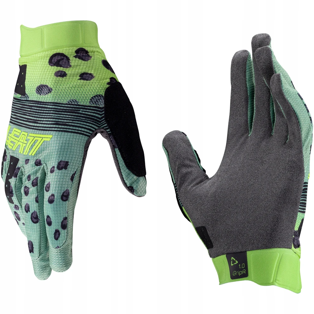 LEATT Glove MTB 1.0 GripR dviračių pirštinės, žalios, M dydis