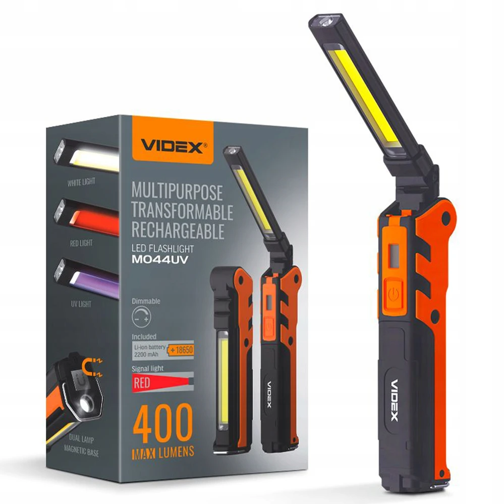 LED dirbtuvių žibintuvėlis daugiafunkcis kompaktiškas Tactical Videx 400lm 10W