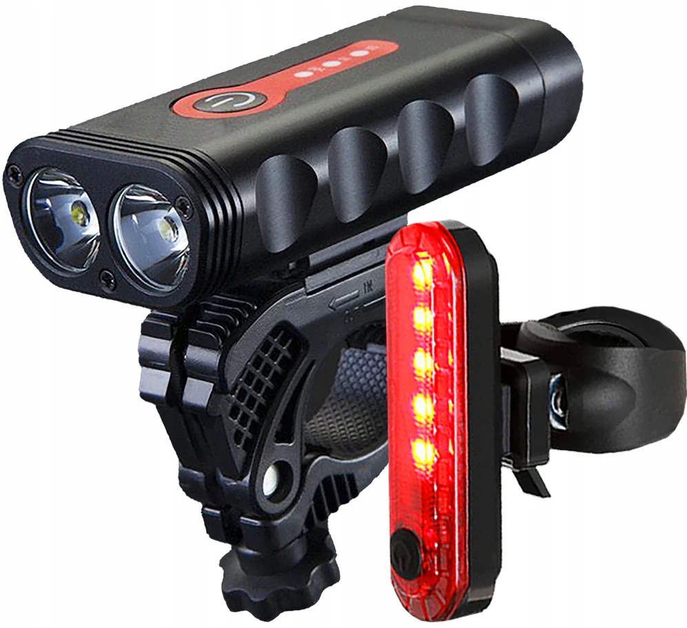 LED DVIRAČIO LEMPAS PRIEKINIS 1800 LUMENS GALINGAS + GALINIAI dviračio žibintai