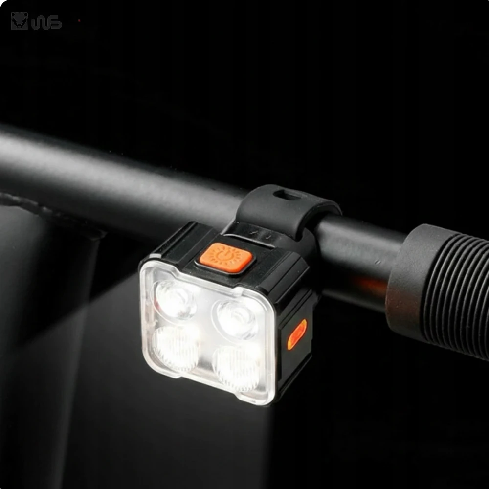 LED DVIRAČIO LIGHT USB C RINKINYS, skirtas priekyje ir gale, vandeniui atsparus priekinis galinis