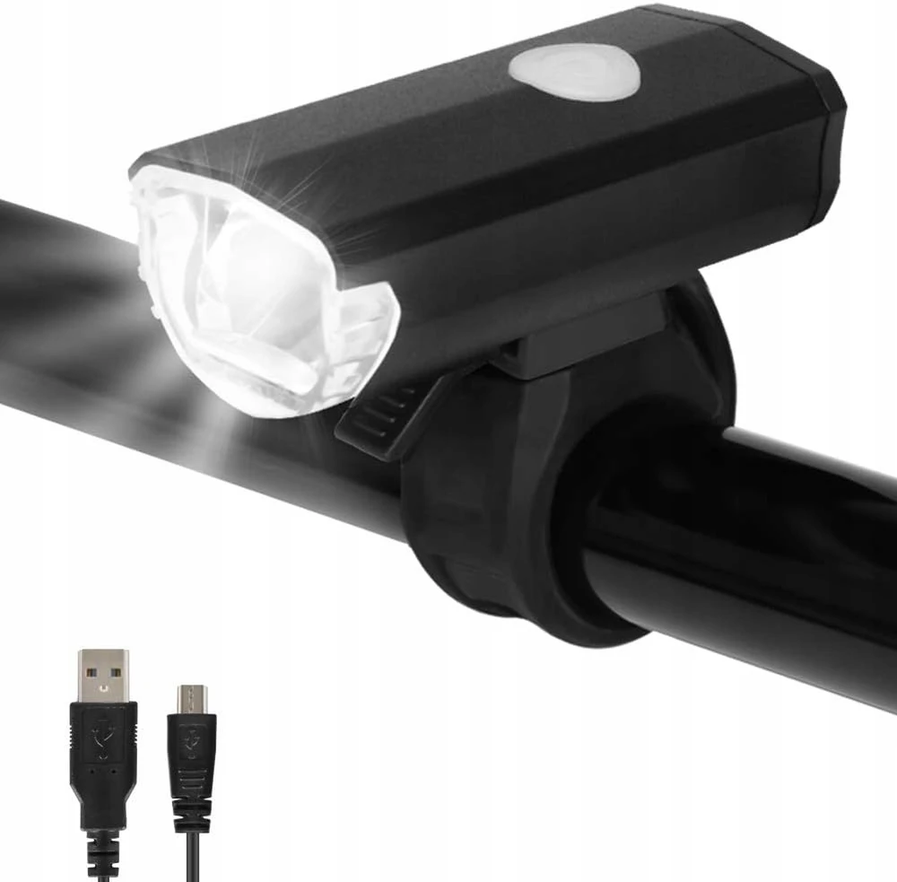 LED dviračio žibintai 2x USB priekinis galinis tvirtas vandeniui atsparus rinkinys 300lm CEree