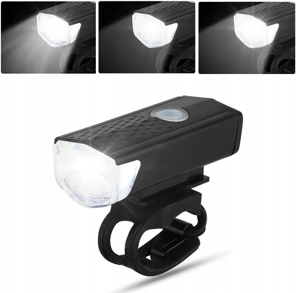 LED dviračio žibintai 2x USB priekinis galinis tvirtas vandeniui atsparus rinkinys 300lm CEree