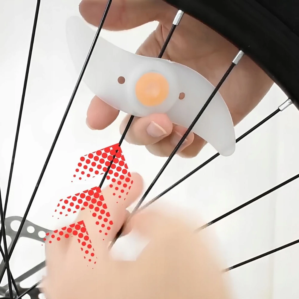 LED DVIRAČIO ŽIBINTAS, DVIRAČIO RATAS, APŠVIETIMAS NAKTĮ, Dviračiui 4x
