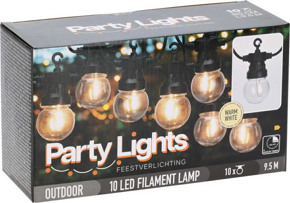 Mondex LED girlianda su laikmačiu laukui/patalpoms IP44 4.5m/10vnt. juodas
