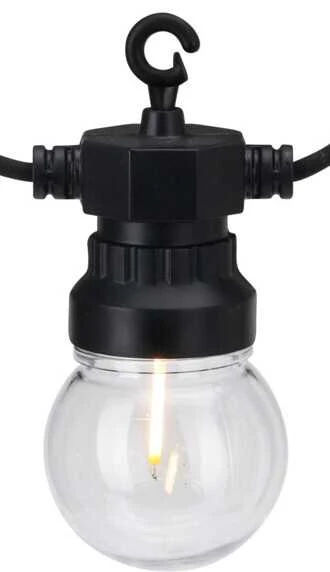 Mondex LED girlianda su laikmačiu laukui/patalpoms IP44 4.5m/10vnt. juodas