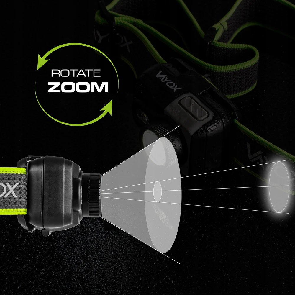 LED ĮKRAUJAMAS PRIEKINIS ŽIBINTAS ZOOM 800LM GALINGAS USB-C PRO VAYOX