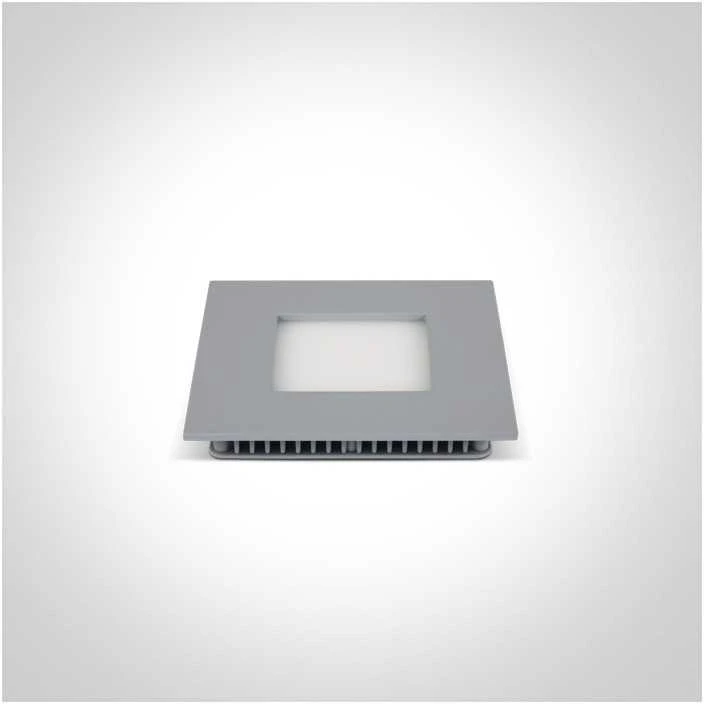 8W LED įleidžiama panelė, pilka, 3000K