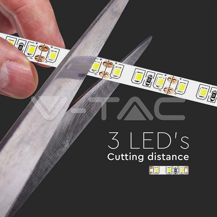 V-tac 8W/m LED juosta, 120LED/m, 4000K, 5m ritė