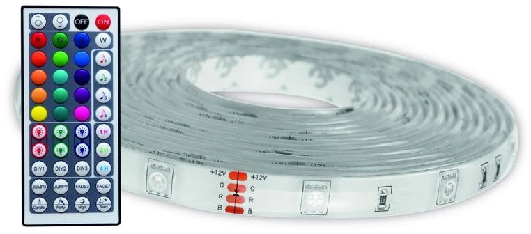 LED juosta Avide 16W RGB 5m Music control, su pultu, IP65