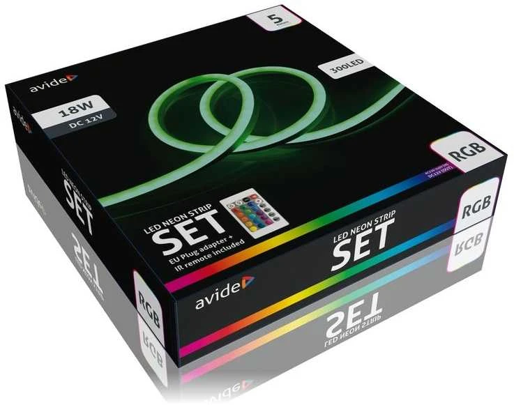 LED juosta Avide Neon RGB 18W 5m su pultu, IP67
