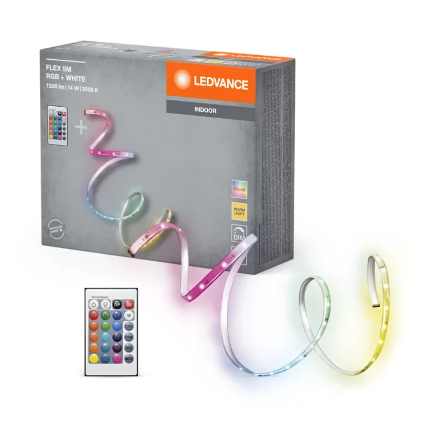 Ledvance JUOS RINK LED 12.5W RGB 3M RC MUZIKINIS VALDYMAS