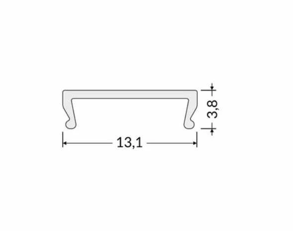 TOPMET LED juostos profilio dangtelis C CLICK, baltas, 3m
