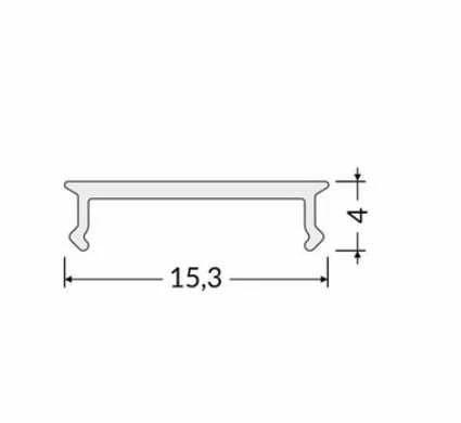 LED juostos profilio dangtelis C3 CLICK, juodas, 3m