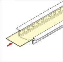 LED juostos profilio dangtelis H, skaidrus, 2m