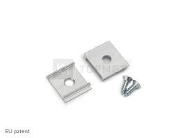 LED juostos profilio tvirtinimo elementas X, neanoduotas aliuminis.