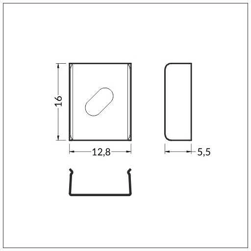LED juostos profilio tvirtinimo elementas Z (juodas)