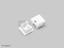 LED juostos profilio SMART10 užbaigimo elementas su skyle (baltas)