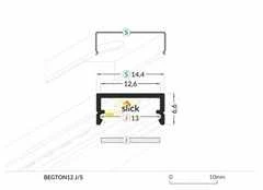 3m LED juostos profilis BEGTON12 (anoduotas)