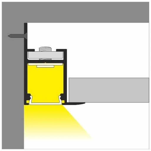 LED juostos profilis FRAME14 BC/Q, anoduotas aliuminis, 2m