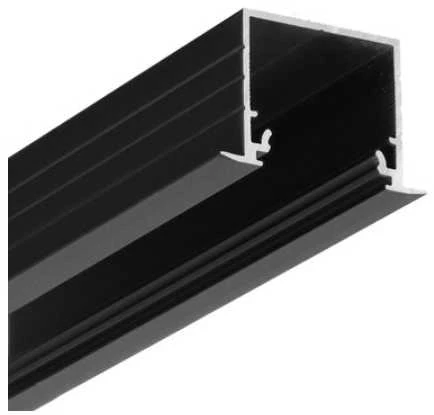 LED juostos profilis LINEA-IN20 EF/U7, juodas, 2m