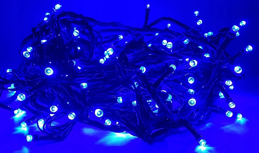 LED Kalėdų eglutės lemputės 200 MĖLYNOS