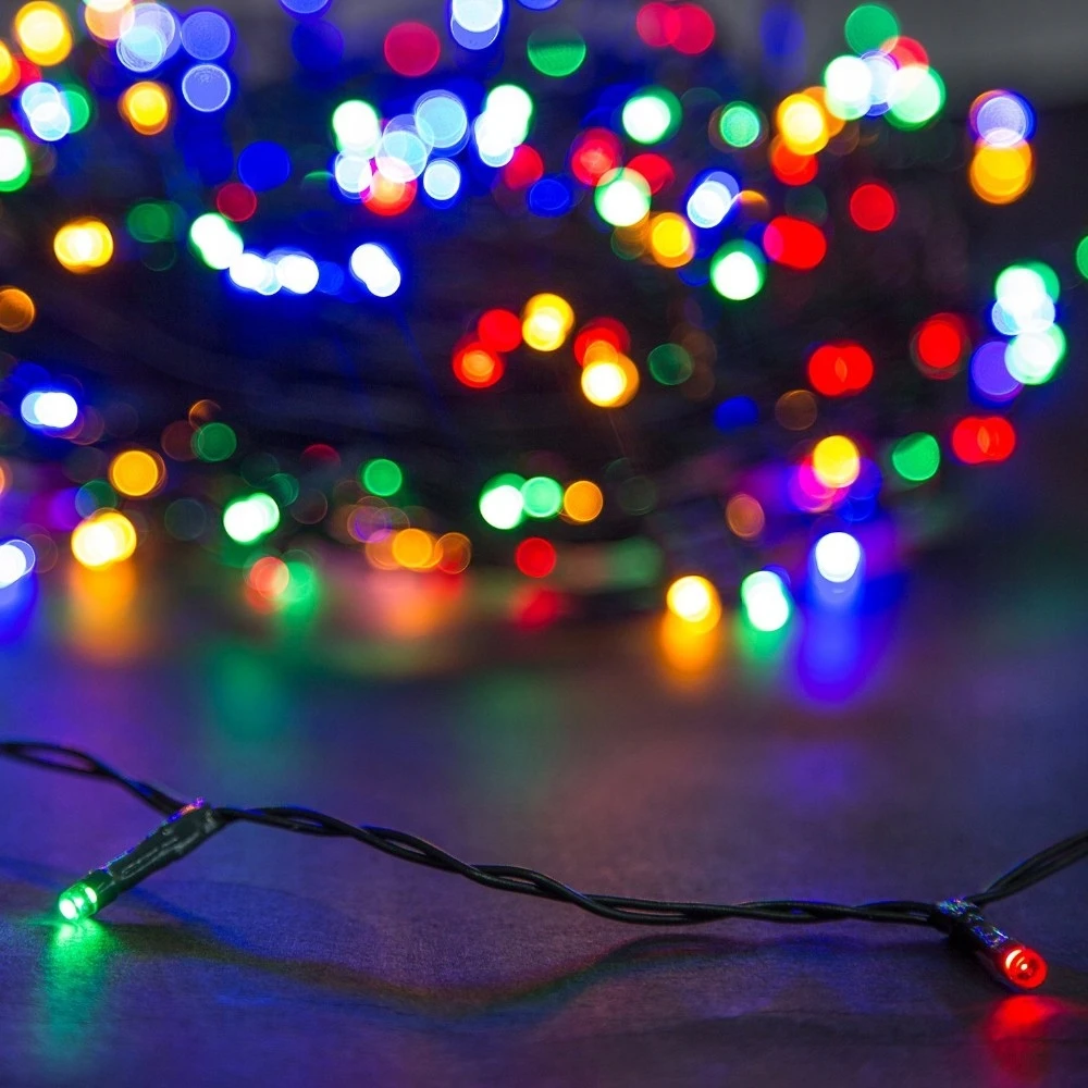 LED Kalėdų eglutės lemputės 500 ĮVAIRIŲ SPALVŲ