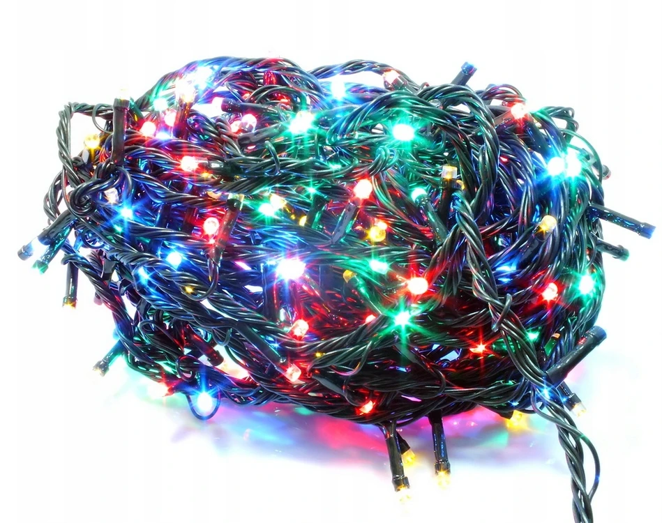 LED Kalėdų eglutės lemputės SPALVINGOS 200 ĮVAIRIŲ SPALVŲ