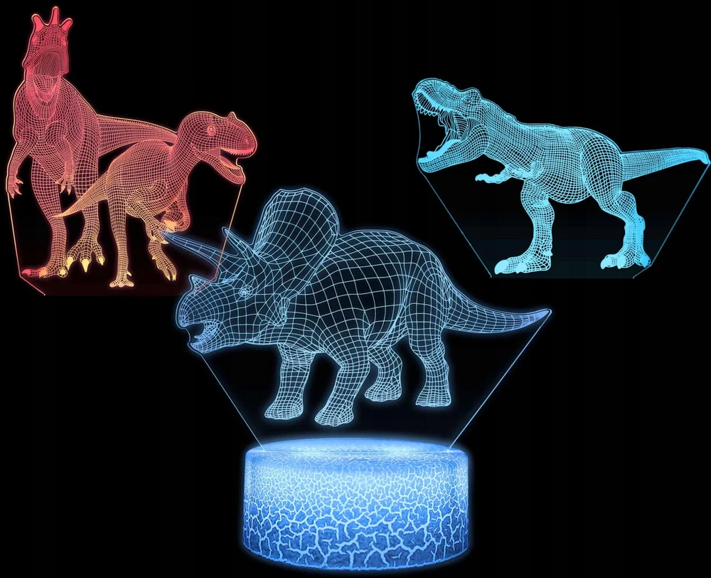 LED lempa MANTA Style Neon Lights Dinosaurs SNL117RGB