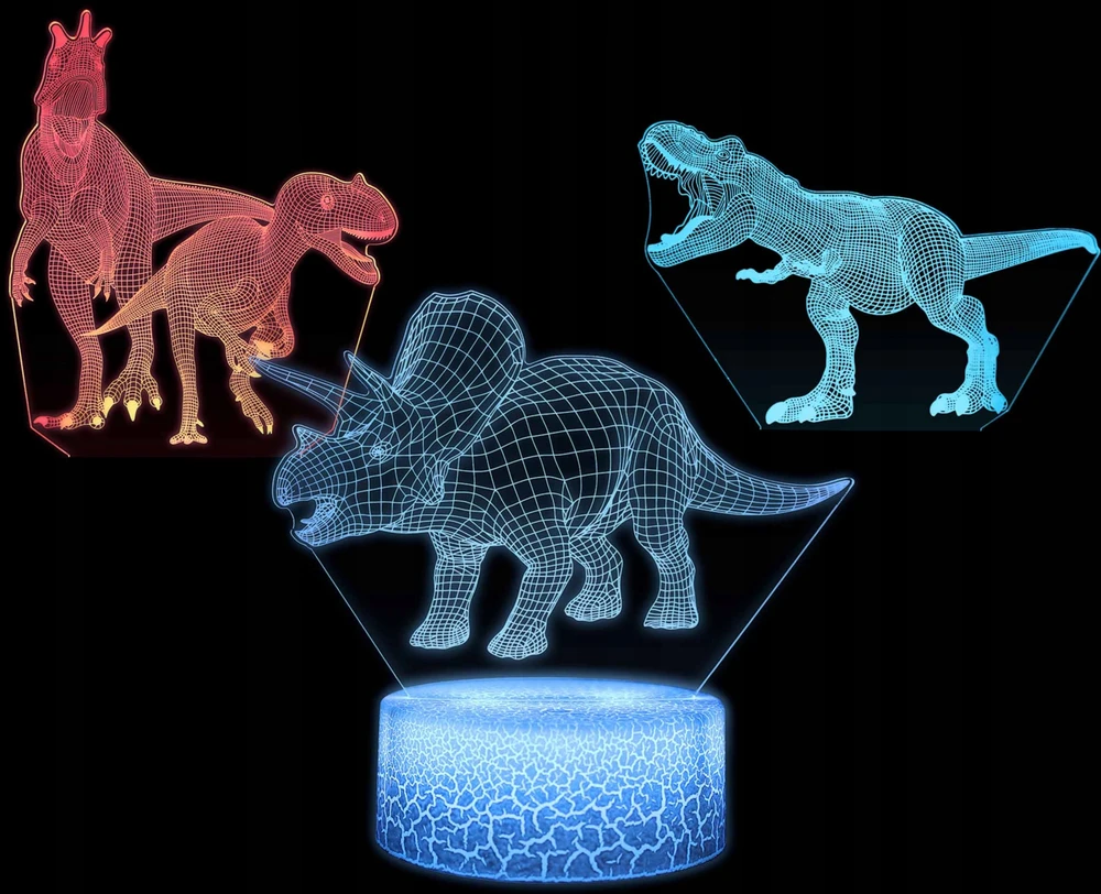 LED lempa MANTA Style Neon Lights Dinosaurs SNL117RGB
