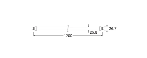 LED lempa OSRAM, T8, G13, 3000 K, 15 W, 1620 lm, 120 cm